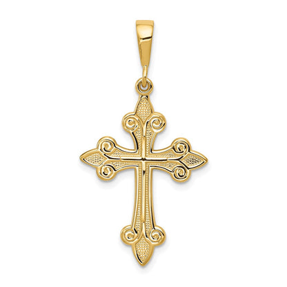 Lilienkreuz-Anhänger aus 14K Gelbgold