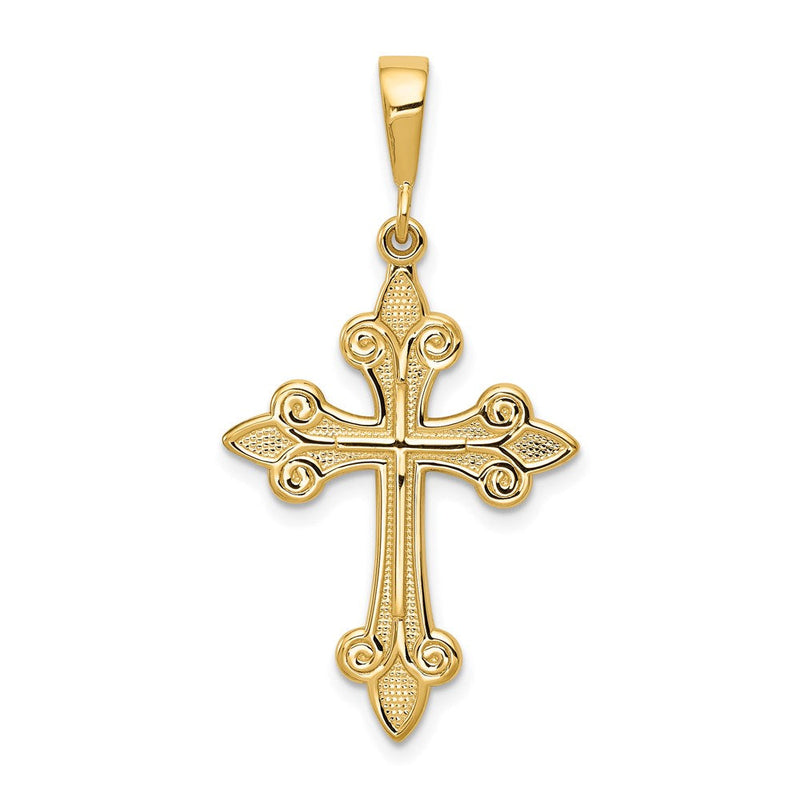 Lilienkreuz-Anhänger aus 14K Gelbgold