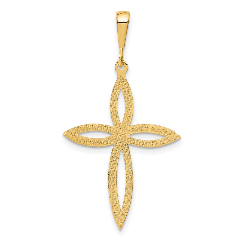14K Gelbgold Passion-Kreuz-Anhänger
