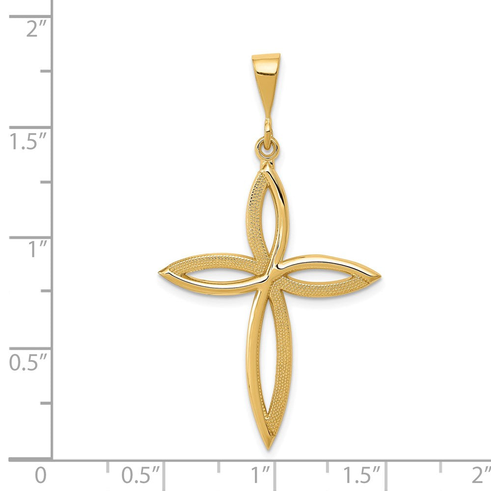 14K Gelbgold Passion-Kreuz-Anhänger
