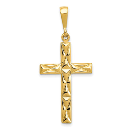 14K Gelbgold Anhänger „Lateinisches Kreuz", wendbar