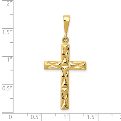 14K Gelbgold Anhänger „Lateinisches Kreuz", wendbar