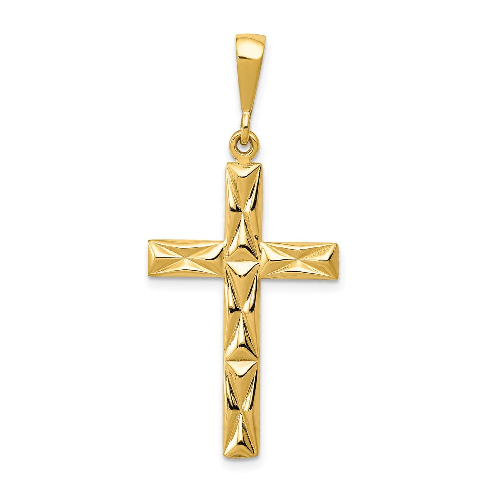 14K Gelbgold Anhänger „Lateinisches Kreuz", wendbar