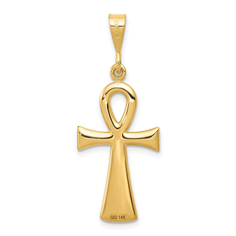 14 Karat Gelbgold Ägyptischer Ankh-Kreuz-Anhänger