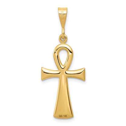 14 Karat Gelbgold Ägyptischer Ankh-Kreuz-Anhänger
