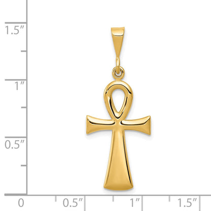 14 Karat Gelbgold Ägyptischer Ankh-Kreuz-Anhänger