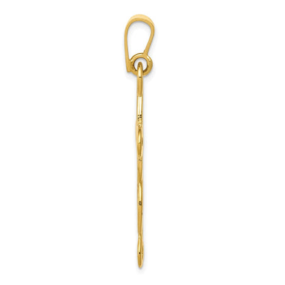 14K Gelbgold Polierter Kreuz-Anhänger