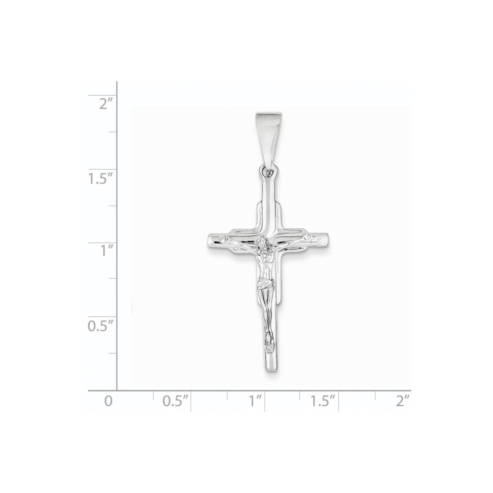 14K Weißgold Kruzifix-Anhänger