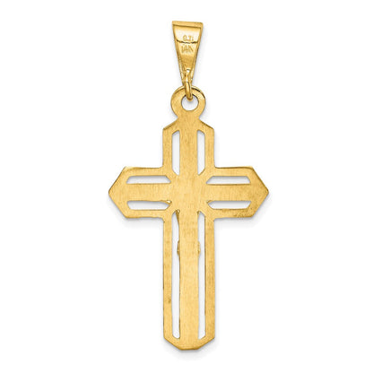 14K Gelbgold Poliert Kruzifix-Anhänger