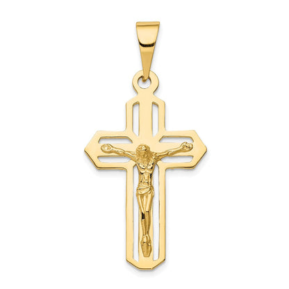 14K Gelbgold Poliert Kruzifix-Anhänger