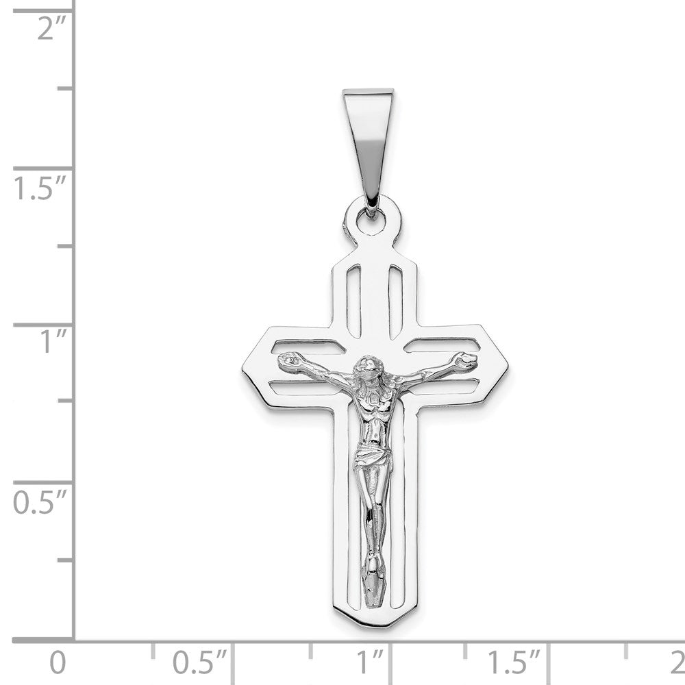 14K Weißgold Kruzifix-Anhänger