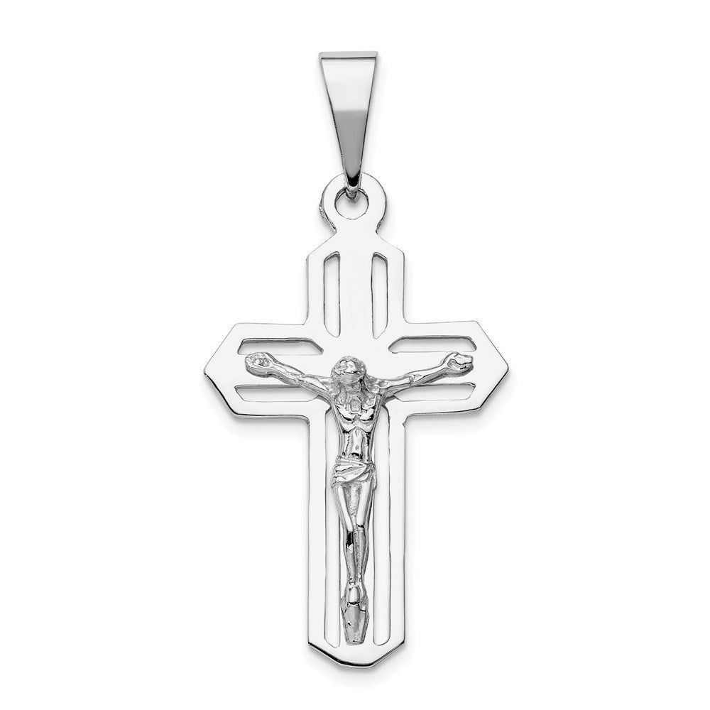 14K Weißgold Kruzifix-Anhänger