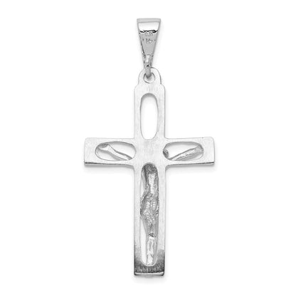 14K Weißgold Kruzifix-Anhänger