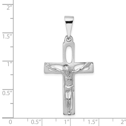 14K Weißgold Kruzifix-Anhänger