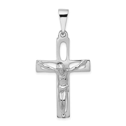 14K Weißgold Kruzifix-Anhänger