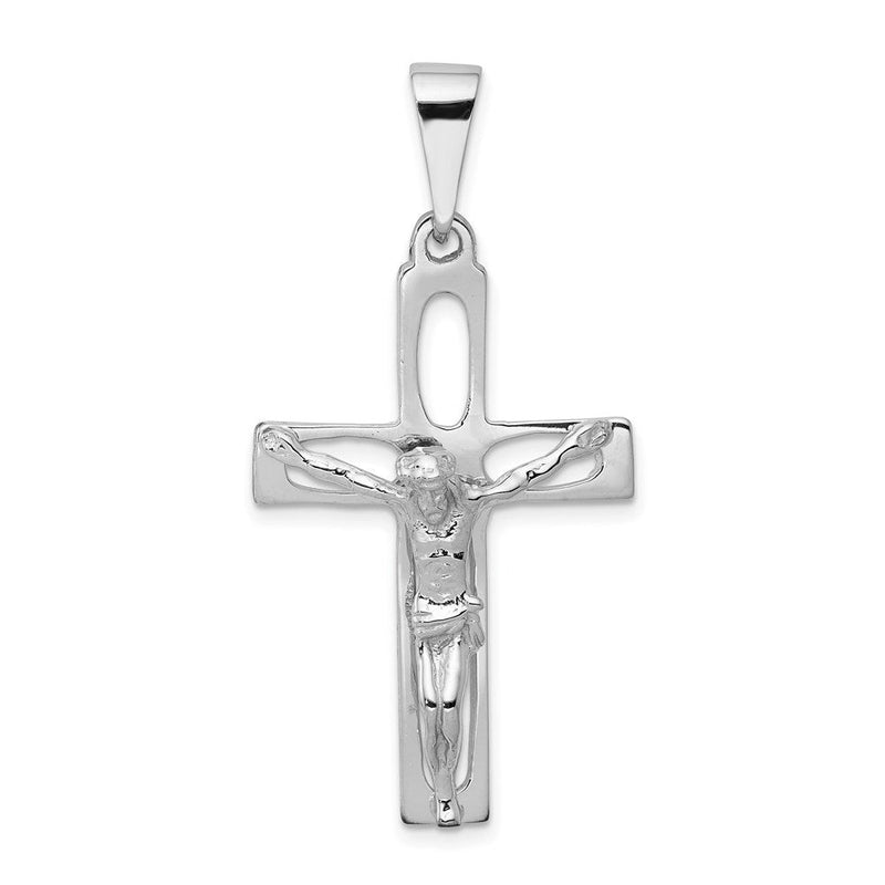 14K Weißgold Kruzifix-Anhänger