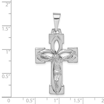 14K Weißgold Kruzifix-Anhänger