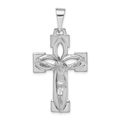 14K Weißgold Kruzifix-Anhänger