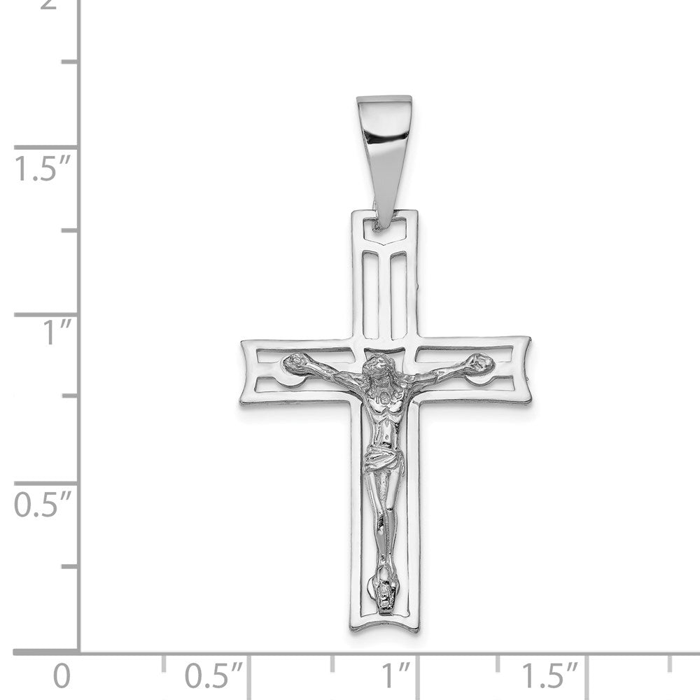 14K Weißgold Kruzifix-Anhänger