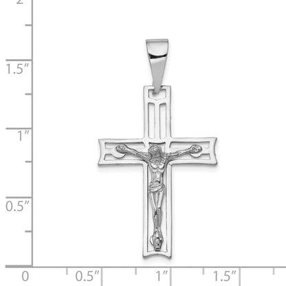14K Weißgold Kruzifix-Anhänger