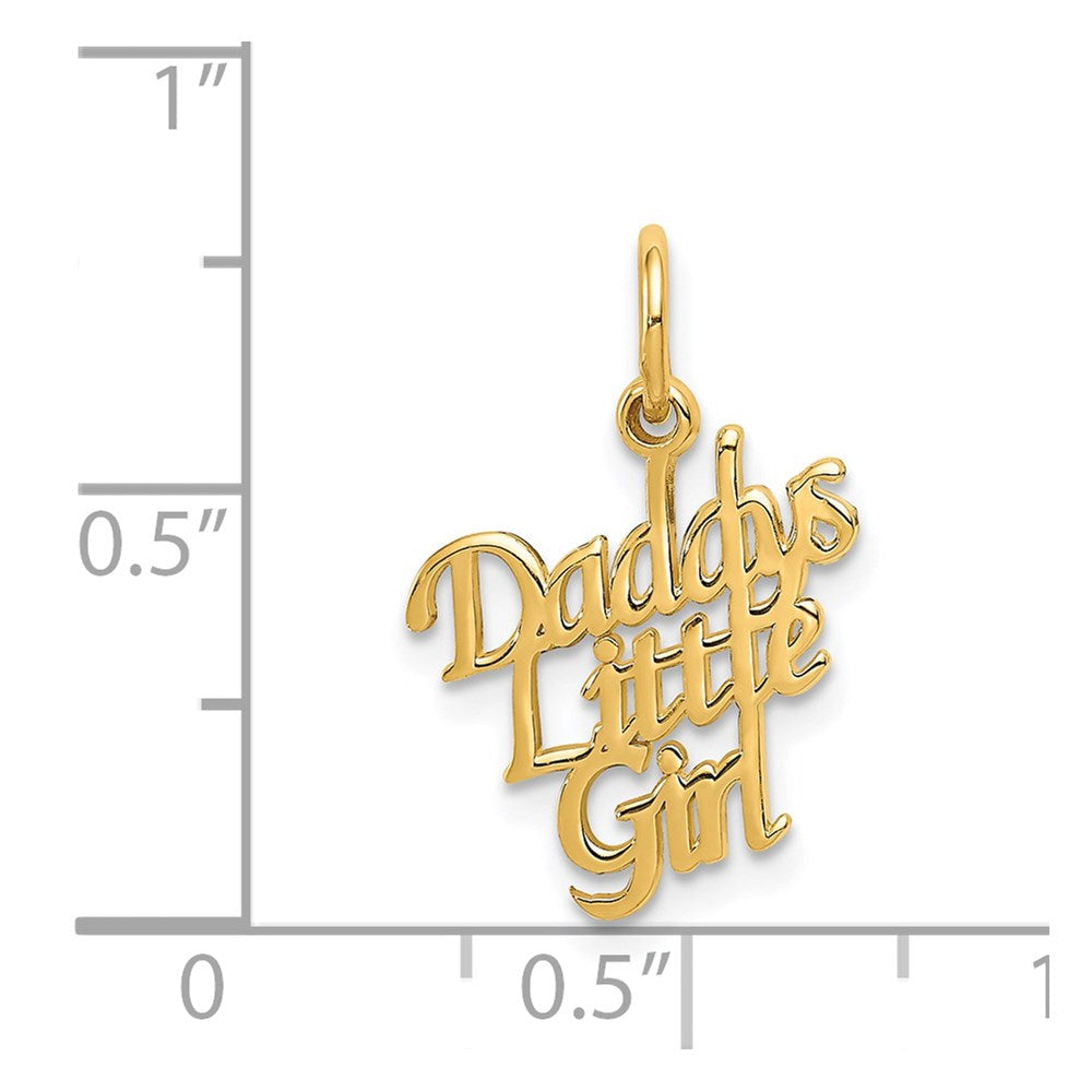 14K Gelbgold Daddys Little Mädchen Charm