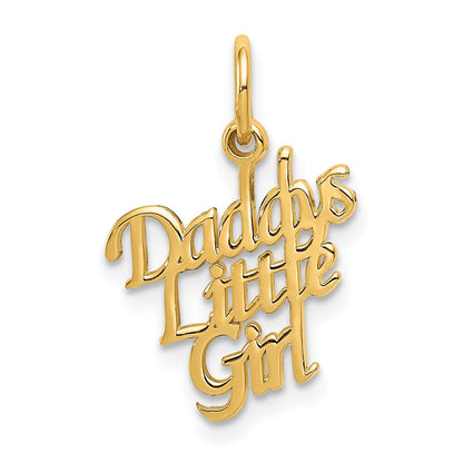 14K Gelbgold Daddys Little Mädchen Charm