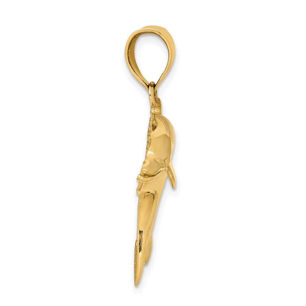 14K Gelbgold Delfin-Anhänger