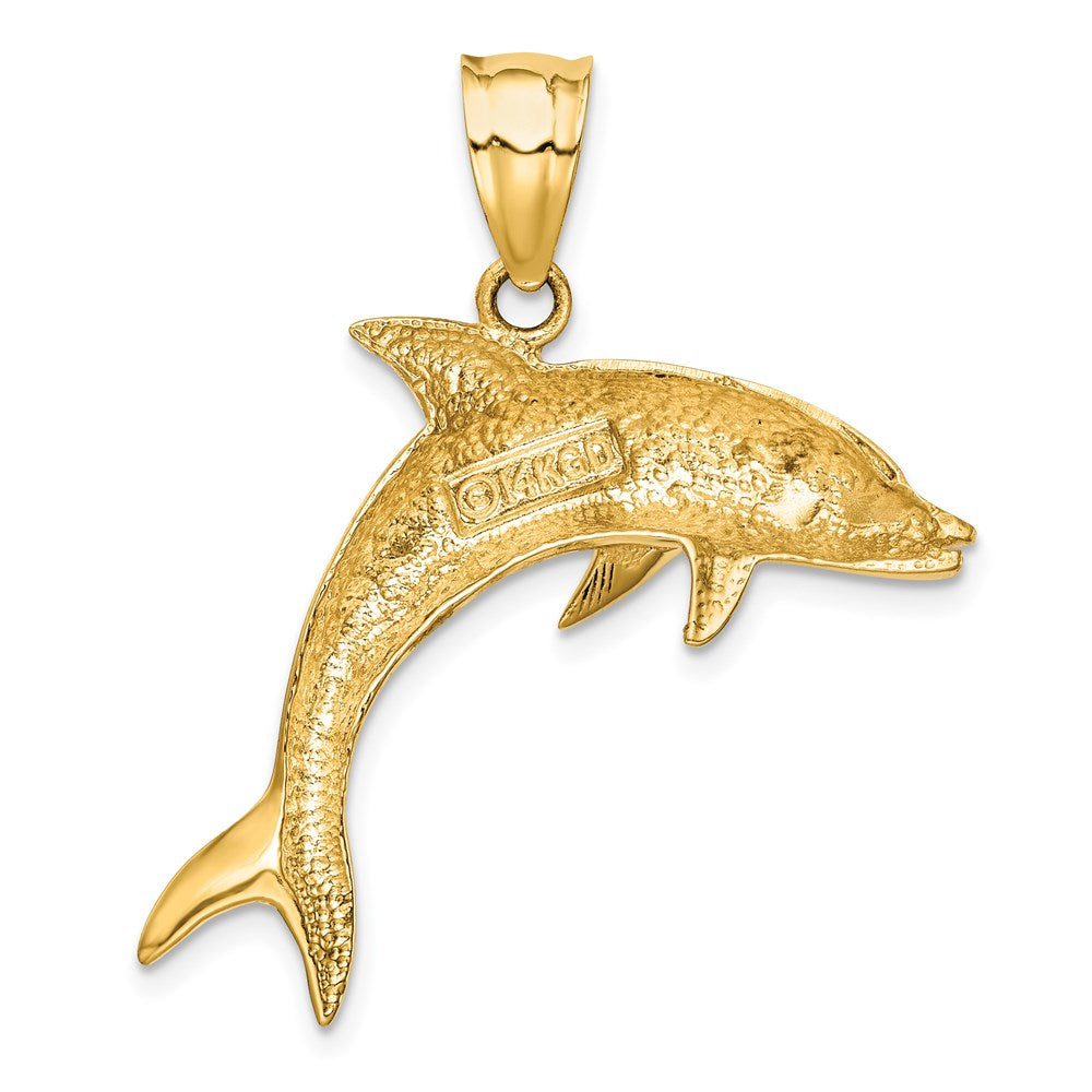 14K Gelbgold Delfin-Anhänger