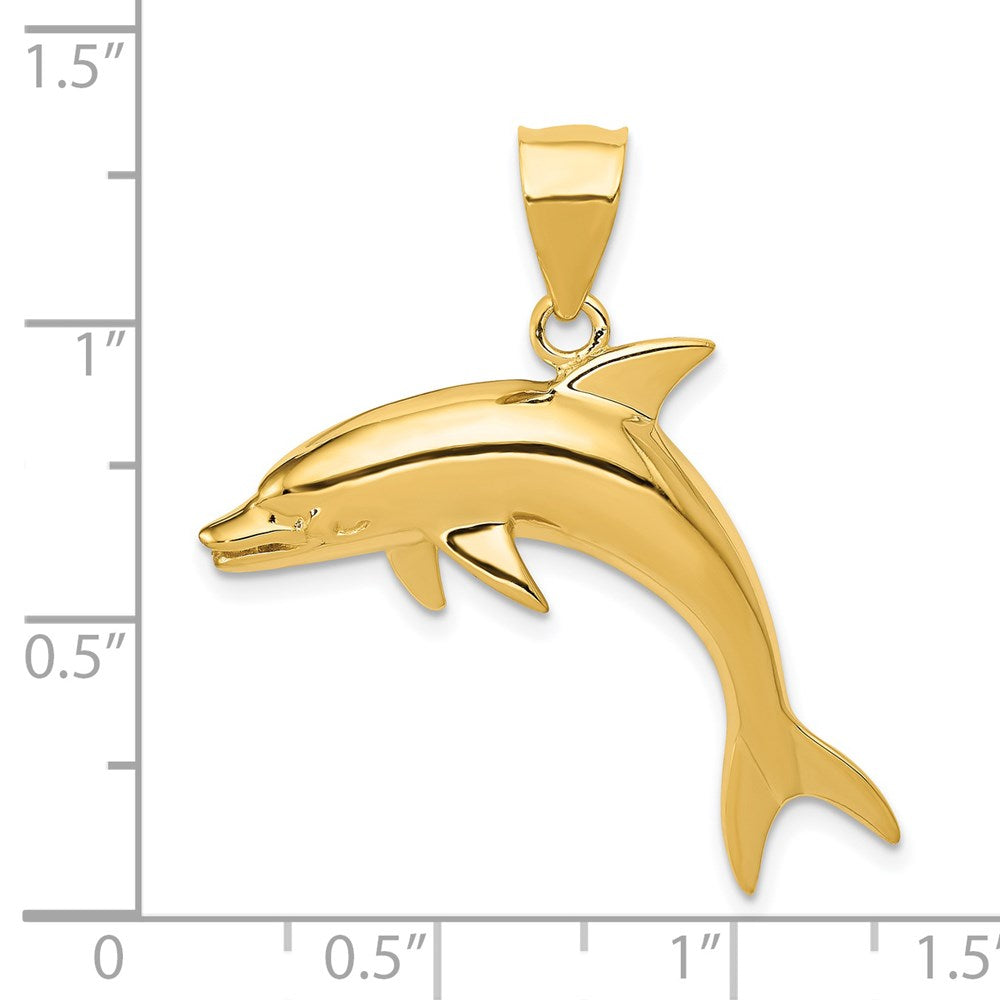 14K Gelbgold Delfin-Anhänger