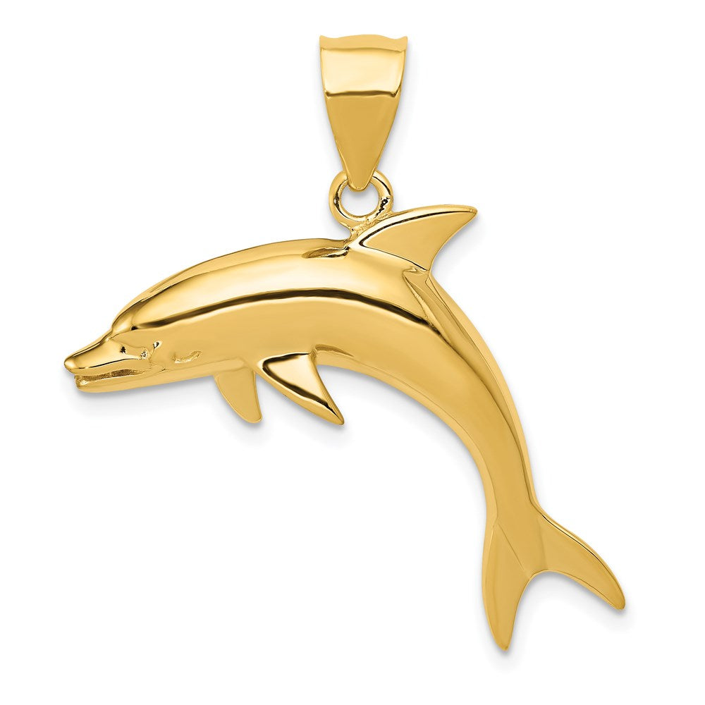 14K Gelbgold Delfin-Anhänger