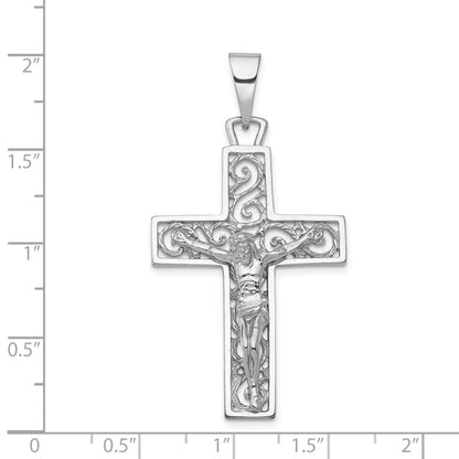 14 Karat Weißgold Kruzifix-Anhänger