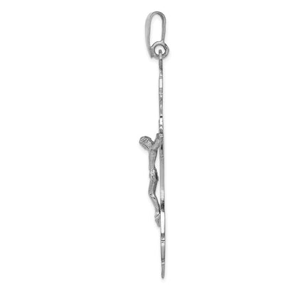14K Weißgold Kruzifix-Anhänger