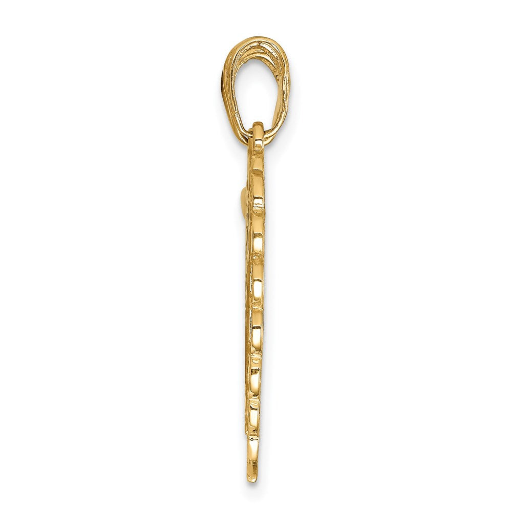 14K Gelbgold Wendbarer Mizpah Zweiteiliger Auseinandernehmbarer Charm