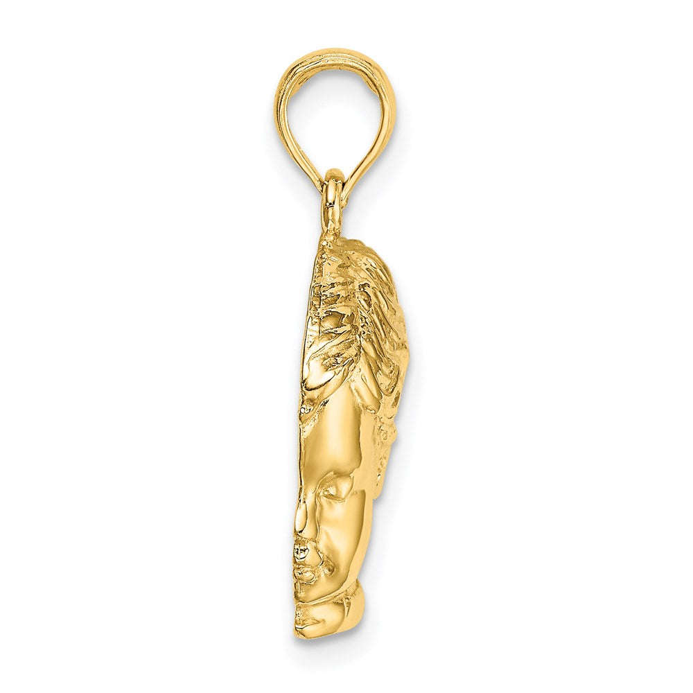 14K Gelbgold Jungenkopf-Charm