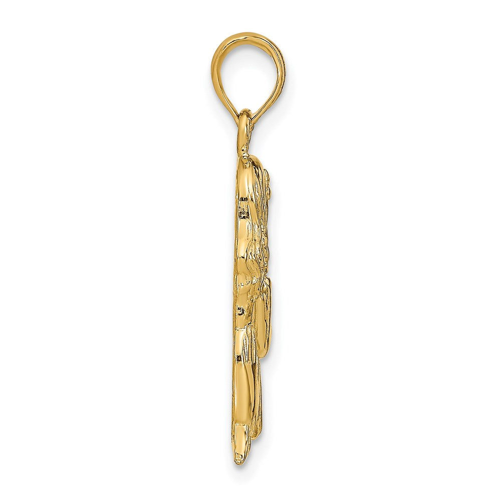 14K Gelbgold Anhänger Betendes Mädchen