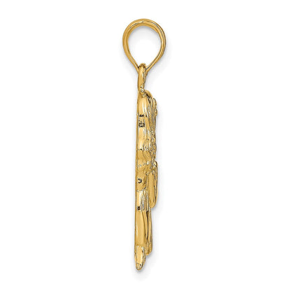 14K Gelbgold Anhänger Betendes Mädchen