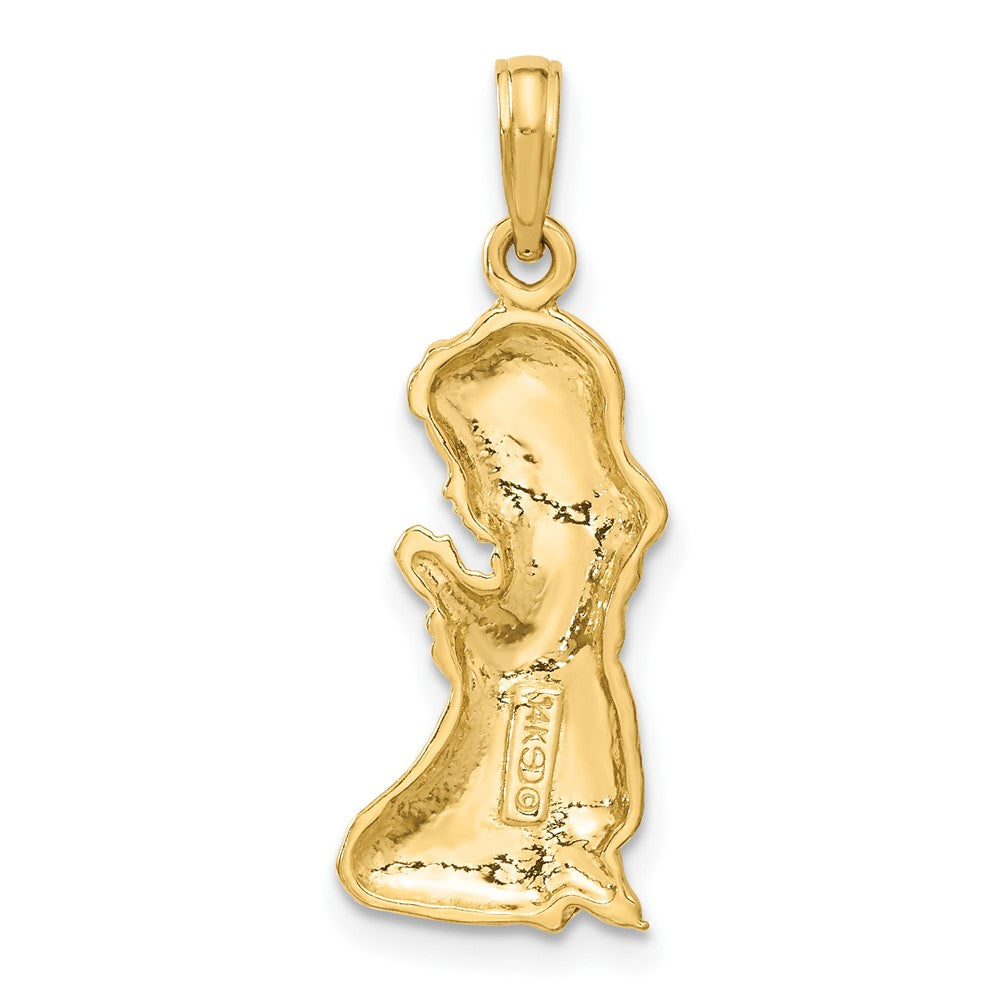 14K Gelbgold Anhänger Betendes Mädchen