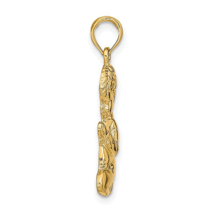 14K Gelbgold Anhänger „Betender Junge“