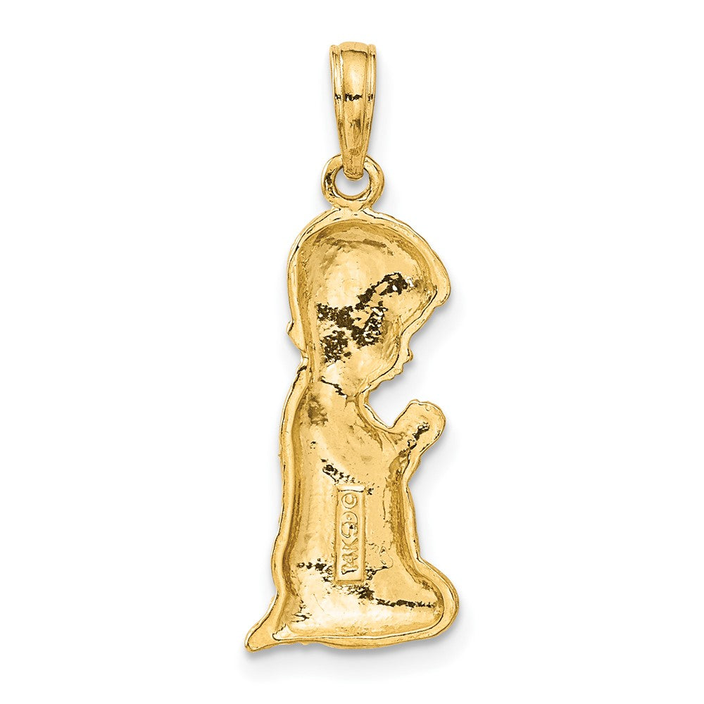 14K Gelbgold Anhänger „Betender Junge“