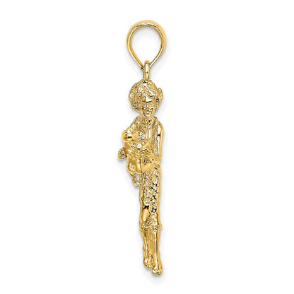 14K Gelbgold Mutter-und-Kind-Charm