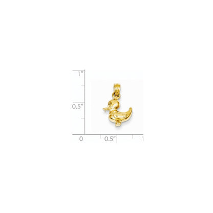 14K Gelbgold Polierter Enten-Anhänger