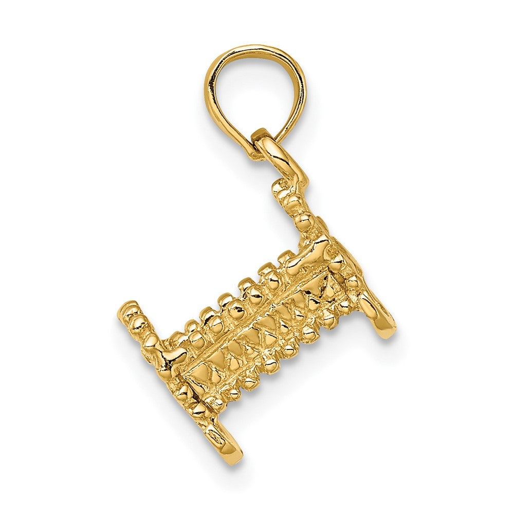14K Gelbgold 3D-Babywiege-Charm