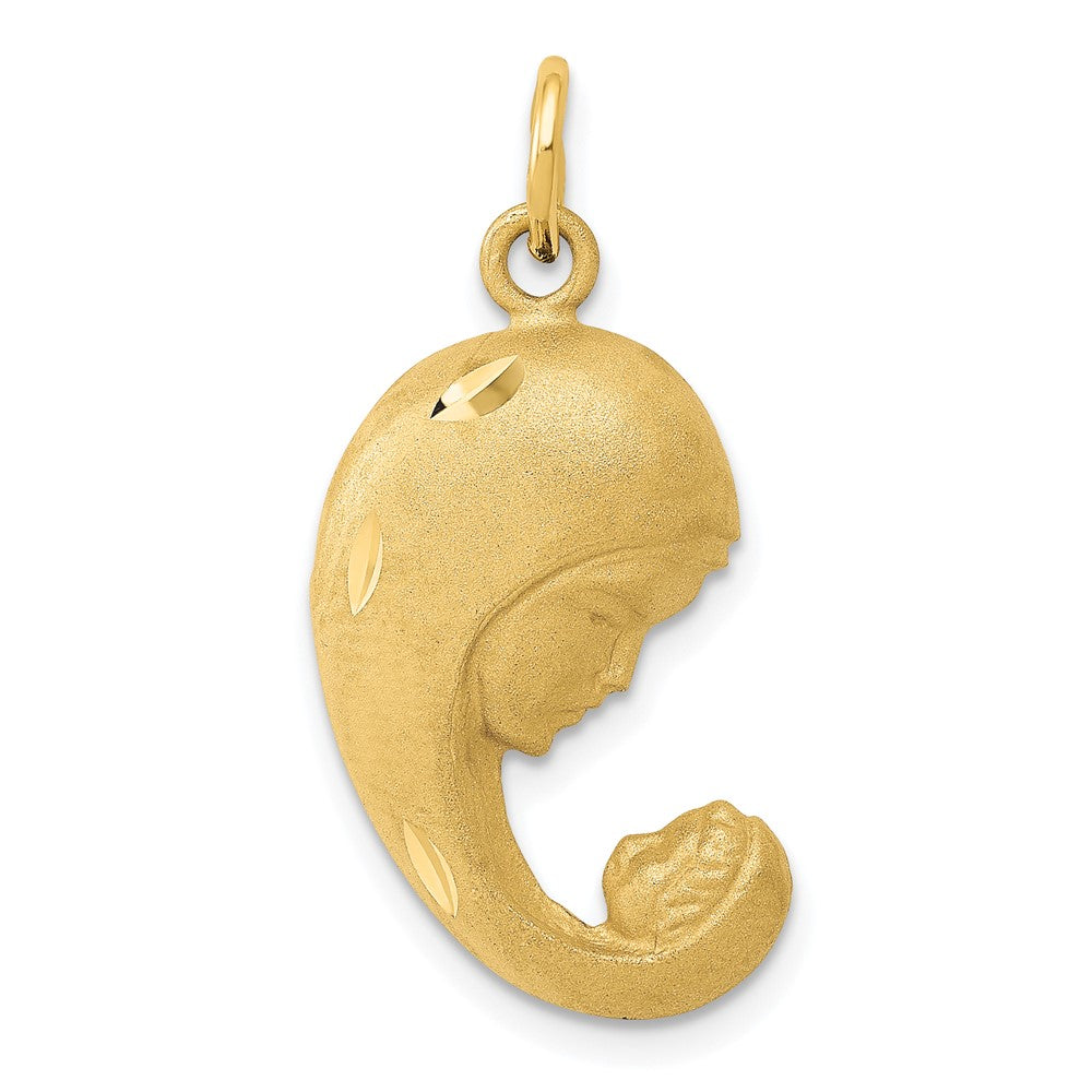 14K Gelbgold Mutter-und-Baby-Charm