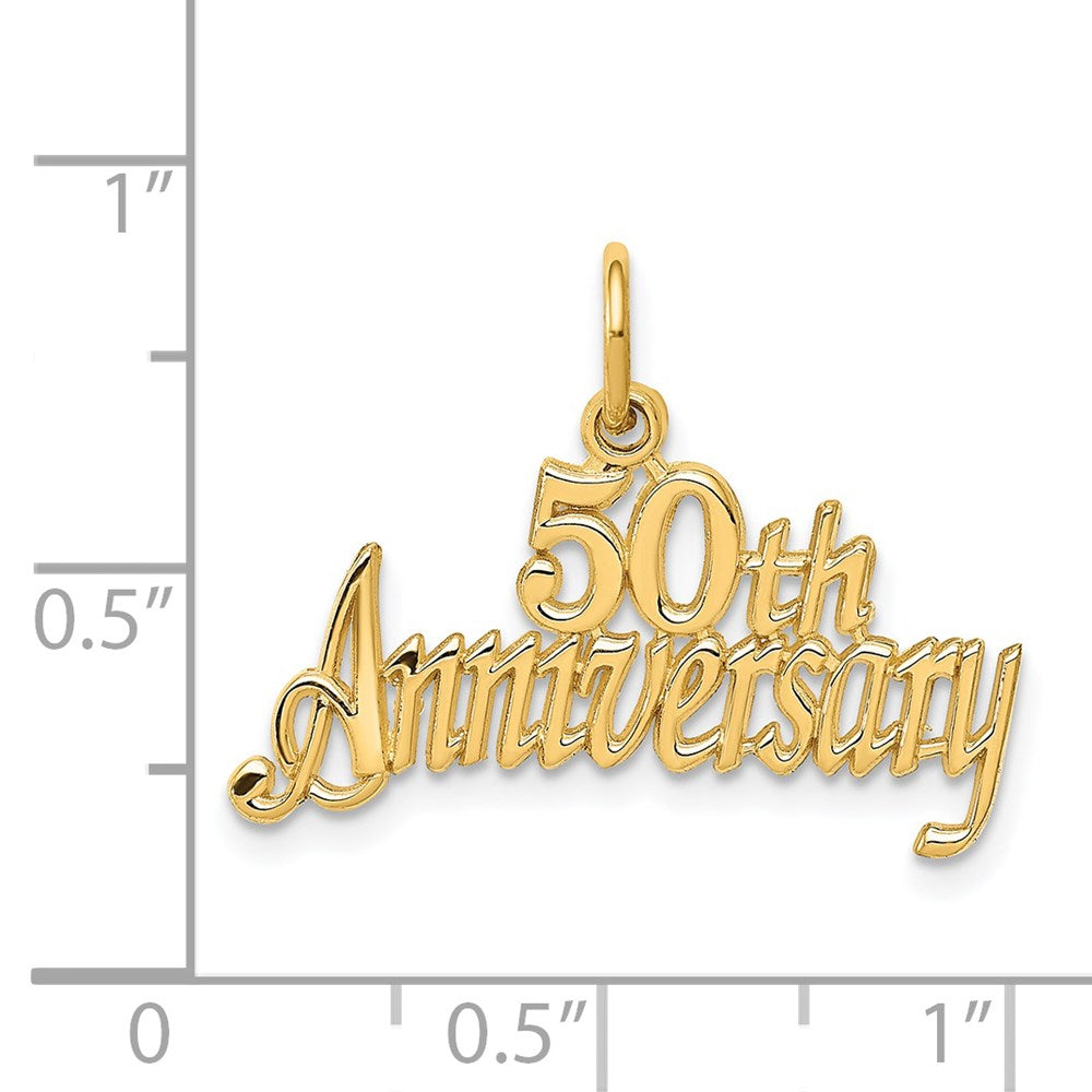 14K Gelbgold 50th Jahrestag Charm