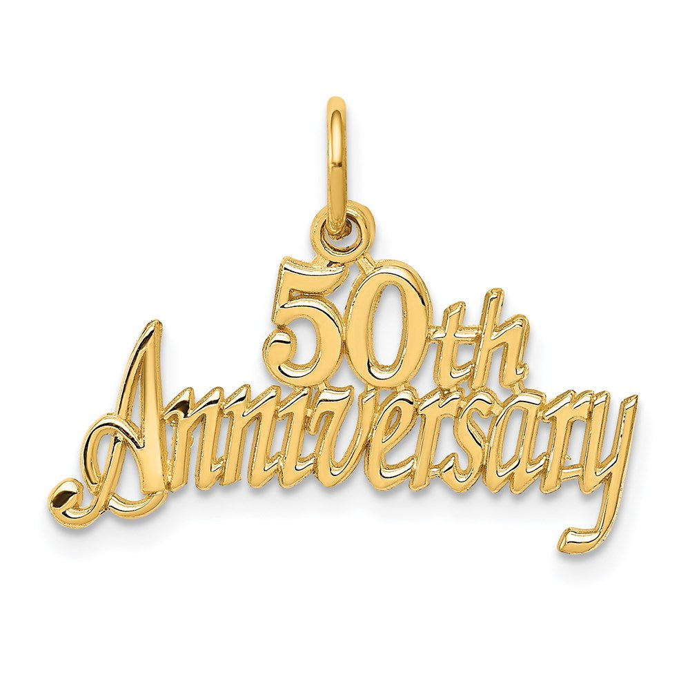 14K Gelbgold 50th Jahrestag Charm