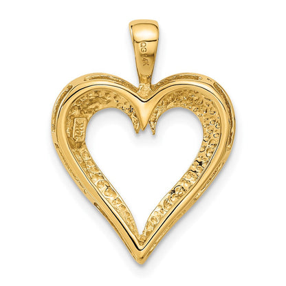 14K Gelbgold Poliert Herz-Anhänger