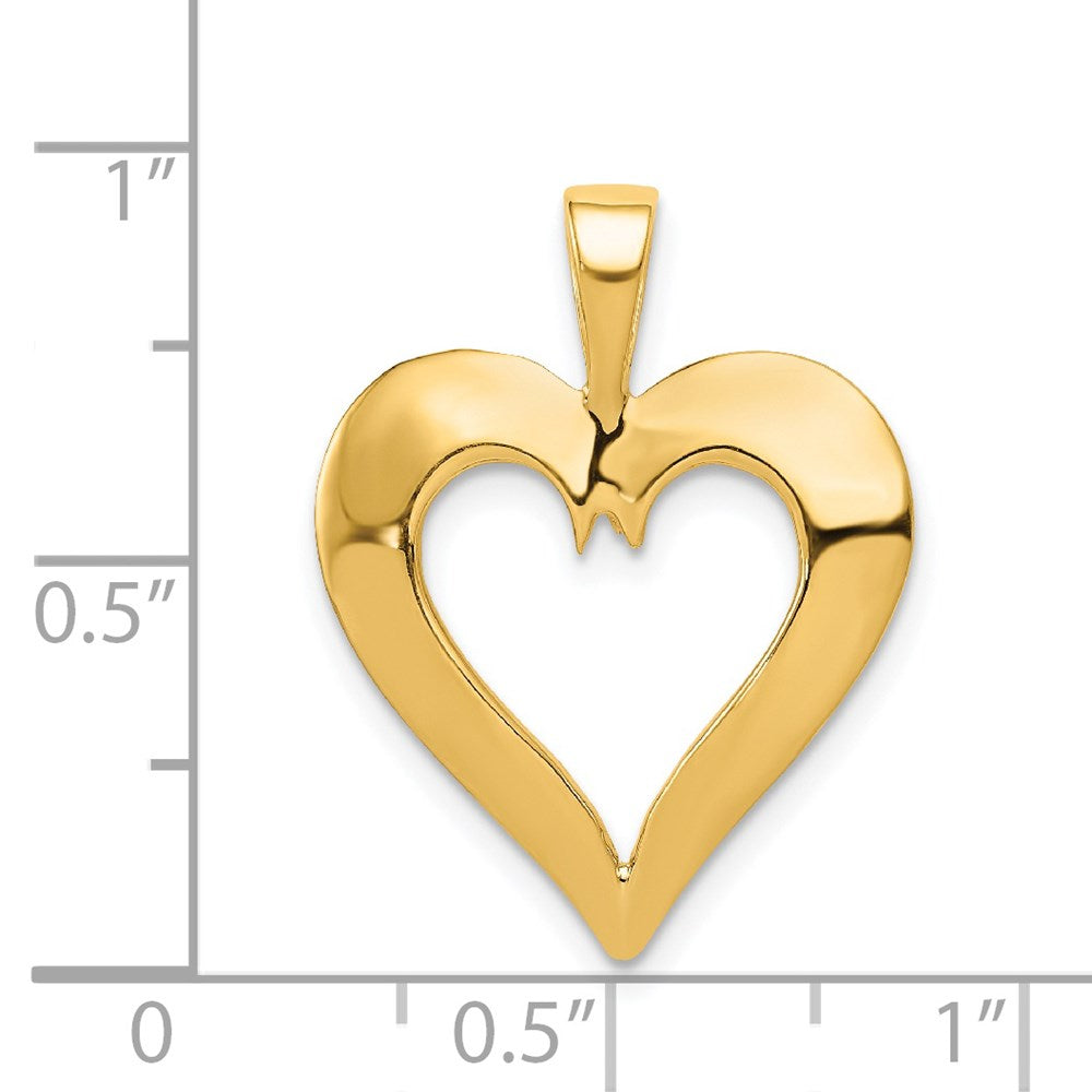 14K Gelbgold Poliert Herz-Anhänger