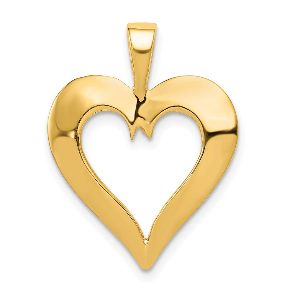 14K Gelbgold Poliert Herz-Anhänger