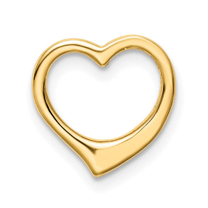 14K Gelbgold Poliert Herz Kette Anhänger