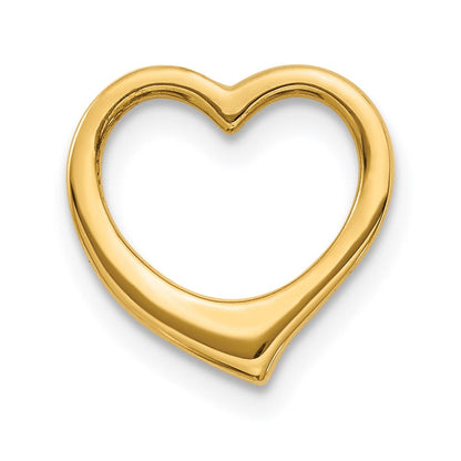 14K Gelbgold Poliert Herz Kette Anhänger